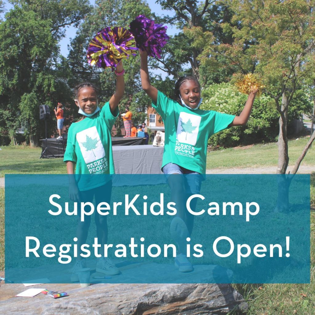 Kids with sign camp registration is open