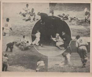 Baltimore Black Sox team playing baseball in historical image.